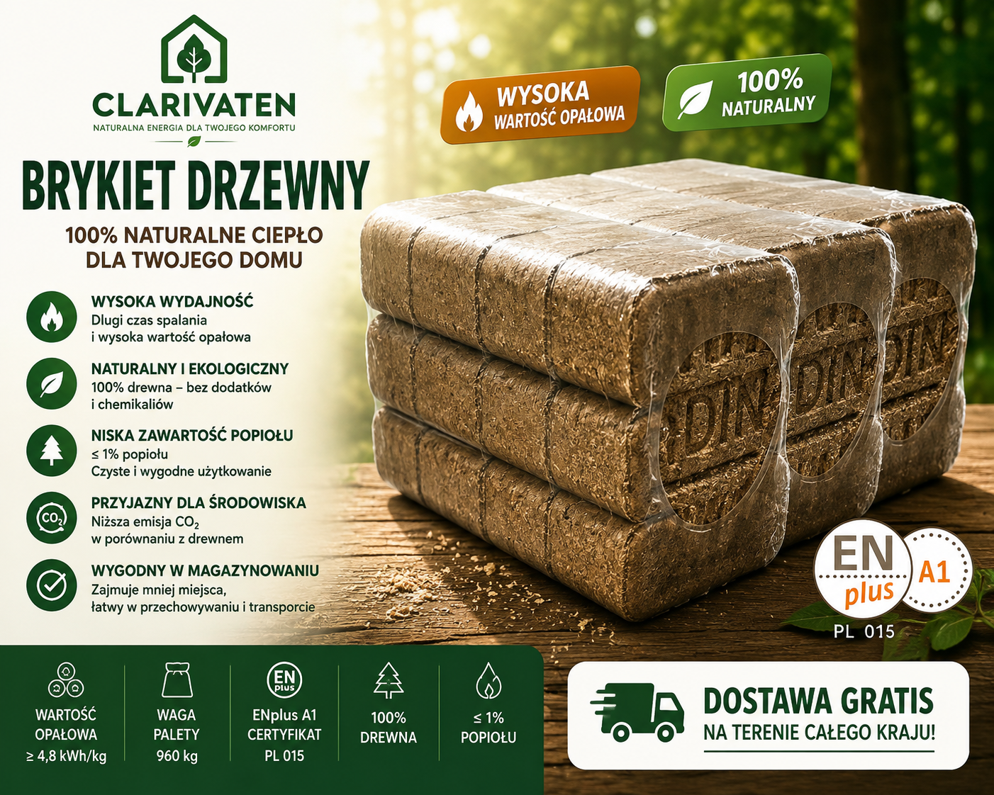 Brykiet RUF Premium 1000 KG