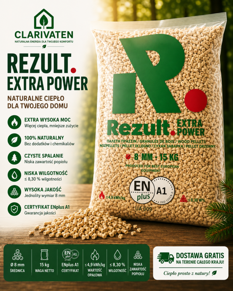 Pellet pelet drzewny REZULT 6mm paleta 1050kg
